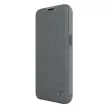 Nillkin Qin Qin Cloth Pro Case iPhone 14 Plus oldalra nyíló tok, szürke