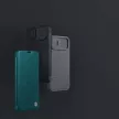 Nillkin Qin Qin Cloth Pro Case iPhone 14 Plus oldalra nyíló tok, szürke