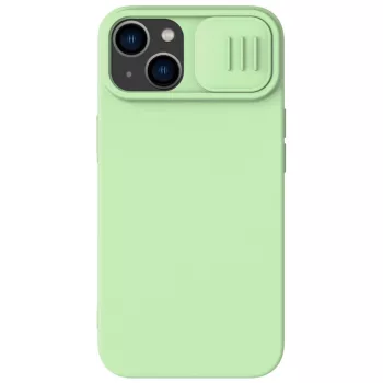   Nillkin CamShield Silky Silicone Case iPhone 14 Plus hátlap, tok, zöld