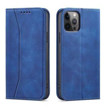   Magnet Fancy Case iPhone 12 Pro Max oldalra nyíló tok, kék