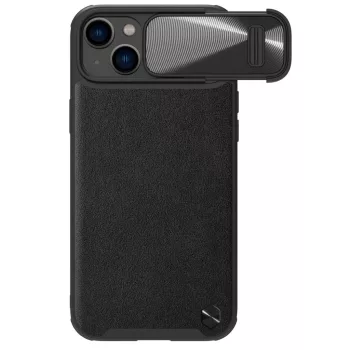   Nillkin CamShield Leather S Case iPhone 14 Plus ütésálló hátlap, tok, fekete