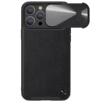   Nillkin CamShield Leather S Case iPhone 14 Pro Max ütésálló hátlap, tok, fekete