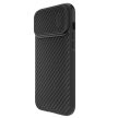Nillkin Synthetic Fiber S Case ütésálló tok iPhone 14 Pro tok kamerafedéllel, fekete