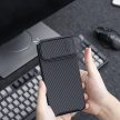 Nillkin Synthetic Fiber S Case ütésálló tok iPhone 14 Pro tok kamerafedéllel, fekete