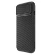 Nillkin Synthetic Fiber S Case ütésálló tok iPhone 14 Plus tok kamerafedéllel, fekete