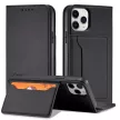 Magnet Case iPhone 12 Pro Max oldalra nyíló tok, fekete