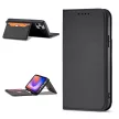 Magnet Case iPhone 12 Pro Max oldalra nyíló tok, fekete