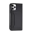 Magnet Case iPhone 12 Pro Max oldalra nyíló tok, fekete