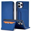 Magnet Case iPhone 12 Pro Max oldalra nyíló tok, kék