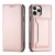 Magnet Case iPhone 12 Pro Max oldalra nyíló tok, rózsaszín