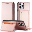 Magnet Case iPhone 12 Pro Max oldalra nyíló tok, rózsaszín