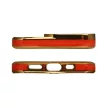 Fashion Case tok iPhone 12 Pro Max, Gold Frame Gel Cover, piros