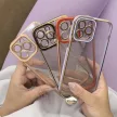 Fashion Case tok iPhone 12 Pro Max, Gold Frame Gel Cover, piros