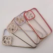 Fashion Case tok iPhone 12 Pro Max, Gold Frame Gel Cover, piros