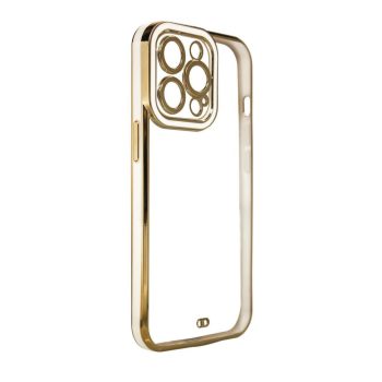   Fashion Case tok Cover for Xiaomi Redmi Note 11 Pro Gold Frame Gel Cover, fehér