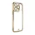Fashion Case tok Cover for Xiaomi Redmi Note 11 Pro Gold Frame Gel Cover, fehér