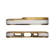 Fashion Case tok Cover for Xiaomi Redmi Note 11 Pro Gold Frame Gel Cover, fehér