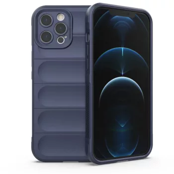   Magic Shield ütésálló hátlap, tok iPhone 12 Pro Max, sötétkék