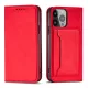 Magnet Case iPhone 14 Plus oldalra nyíló tok, piros