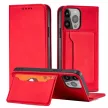 Magnet Case iPhone 14 Pro oldalra nyíló tok, piros