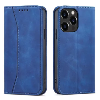   Magnet Fancy Case iPhone 14 Pro Max oldalra nyíló tok, kék