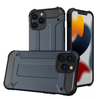   Hybrid Armor Tough Rugged iPhone 14 Pro Max ütésálló hátlap, tok, kék