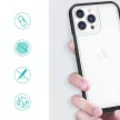 Clear 3in1 Case iPhone 14 Pro Max ütésálló hátlap, tok, átlátszó-piros