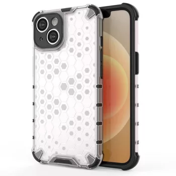   Honeycomb Case iPhone 14 Plus ütésálló hátlap, tok, átlátszó