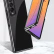 Plating Case Samsung Galaxy Z Fold 4 tok, fém kerettel, kék