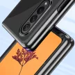 Plating Case Samsung Galaxy Z Fold 4 tok, fém kerettel, kék