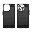 Carbon Case Flexible iPhone 14 Pro hátlap, tok, fekete