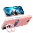 Leather Stand Case tok iPhone 14 Pro cover card wallet with stand, rózsaszín