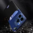 Leather Stand Case tok iPhone 14 Pro Max cover card wallet with stand, kék