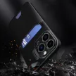 Leather Stand Case tok iPhone 14 Pro Max cover card wallet with stand, fekete