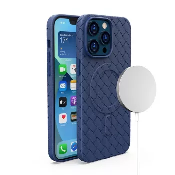   MagSafe Woven Case iPhone 14 Pro MagSafe TPU hátlap, tok, sötétkék