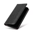 Magnet Strap oldalra nyíló tok iPhone 14 Pro Max Flip Wallet Mini Lanyard Stand, fekete