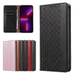 Magnet Strap oldalra nyíló tok iPhone 14 Plus Flip Wallet Mini Lanyard Stand, fekete