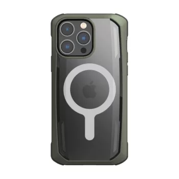   Raptic X-Doria biztonságos tok iPhone 14 Pro Max MagSafe ütésálló tok, zöld