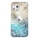 Kingxbar Phoenix Luxus iPhone 14 tok kristályokkal arany, kék