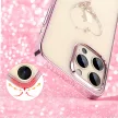 Kingxbar Silicone case Swarovski crystals hátlap, tok iPhone 14 Plus, rózsaszín