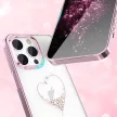 Kingxbar Silicone case Swarovski crystals hátlap, tok iPhone 14 Plus, rózsaszín