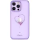 Kingxbar Silicone case Swarovski crystals hátlap, tok iPhone 14 Plus, lila