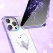 Kingxbar Silicone case Swarovski crystals hátlap, tok iPhone 14 Plus, lila