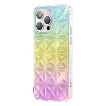  Kingxbar Miya sorozatú tok iPhone 14 Pro, szivárványszínű, színes