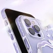 Kingxbar Butterfly sorozatú mágneses tok iPhone 14 Plus MagSafe tok pillangókkal, rózsaszín
