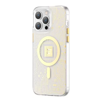   Kingxbar PQY Geek Series mágneses tok iPhone 14 MagSafe, arany