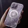Kingxbar PQY Geek Series mágneses tok iPhone 14 Pro MagSafe, ezüst