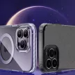 Kingxbar PQY Ice Crystal sorozatú mágneses tok iPhone 14 MagSafe, szürke