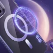 Kingxbar PQY Ice Crystal sorozatú mágneses tok iPhone 14 Plus MagSafe, szürke