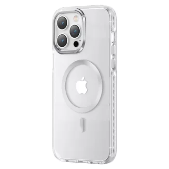   Kingxbar PQY Ice Crystal sorozatú mágneses tok iPhone 14 Plus MagSafe, ezüst